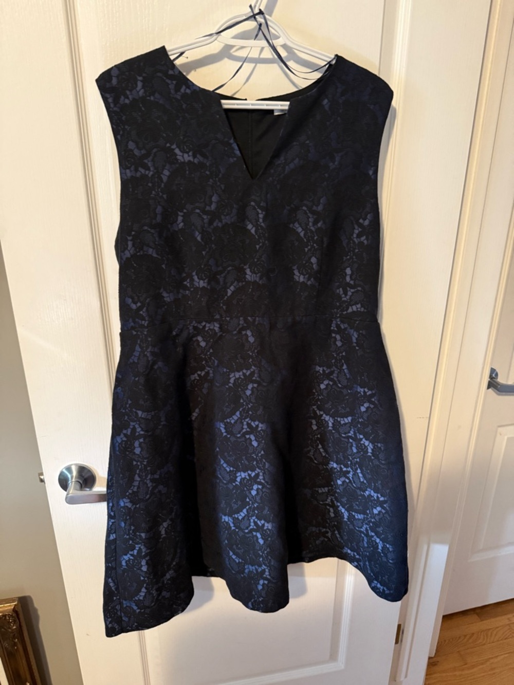 Ricki's Black and Navy Lace Midi Dress
